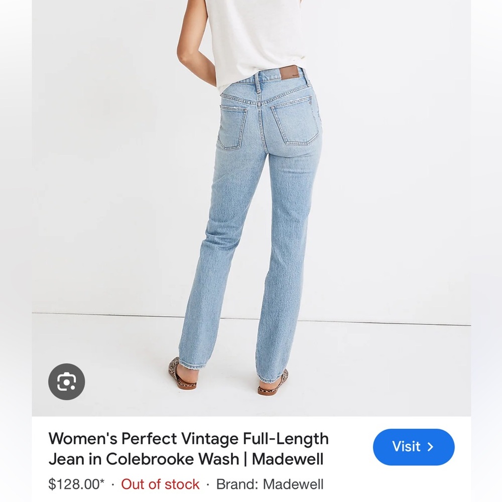 Madewell the perfect vintage full length jean